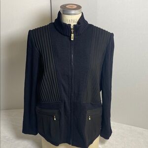 ST.John Sport Women's Wool Navy and Black and Blue  Blazer XL